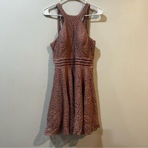 City Studio Mauve Lace Mini Dress